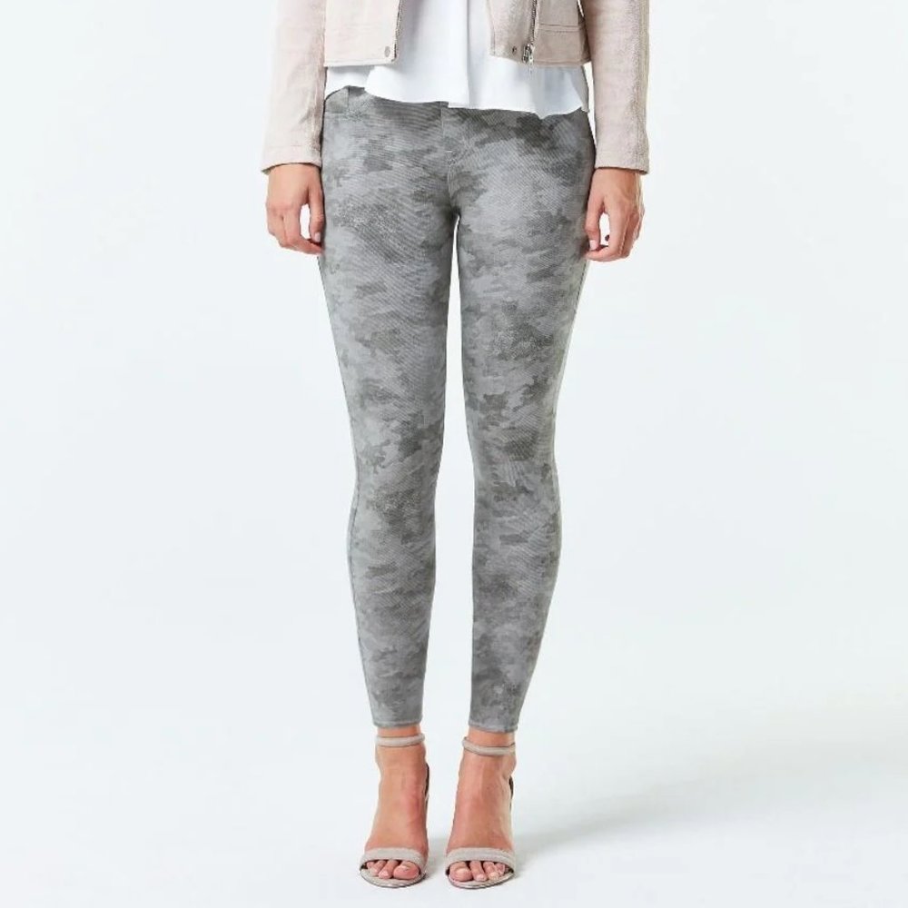 SPANX Jean-ish Ankle Leggings Women's Size Small Camo Grey Stone Wash 20018R